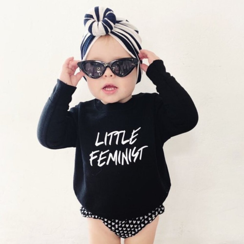 Little Feminist Toddler Fleece Crewneck Sweatshirt